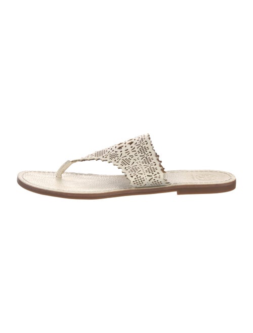 Tory Burch Leather Lasercut Accents Slides