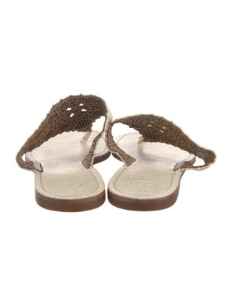 Tory Burch Leather Lasercut Accents Slides