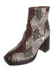 Tory Burch Leather Animal Print Boots