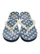 Tory Burch Rubber Floral Print Flip Flops