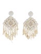 Tory Burch Shell & Mother of Pearl Chandelier Clip-On Earrings