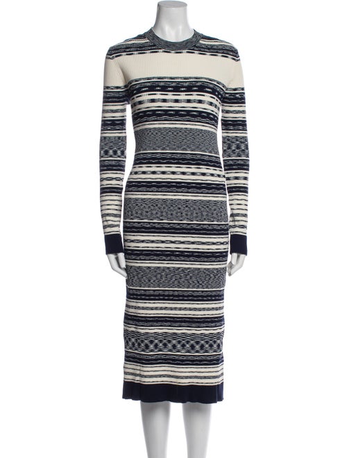 Tory Burch Striped Midi Length Dress