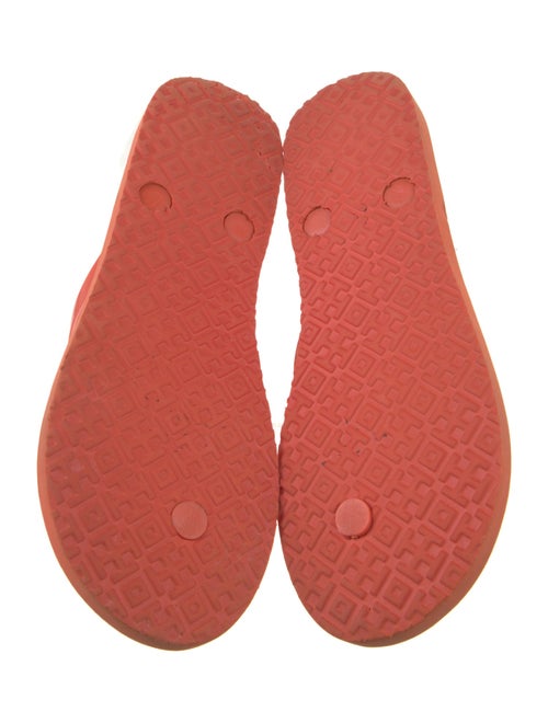 Tory Burch Rubber Floral Print Flip Flops
