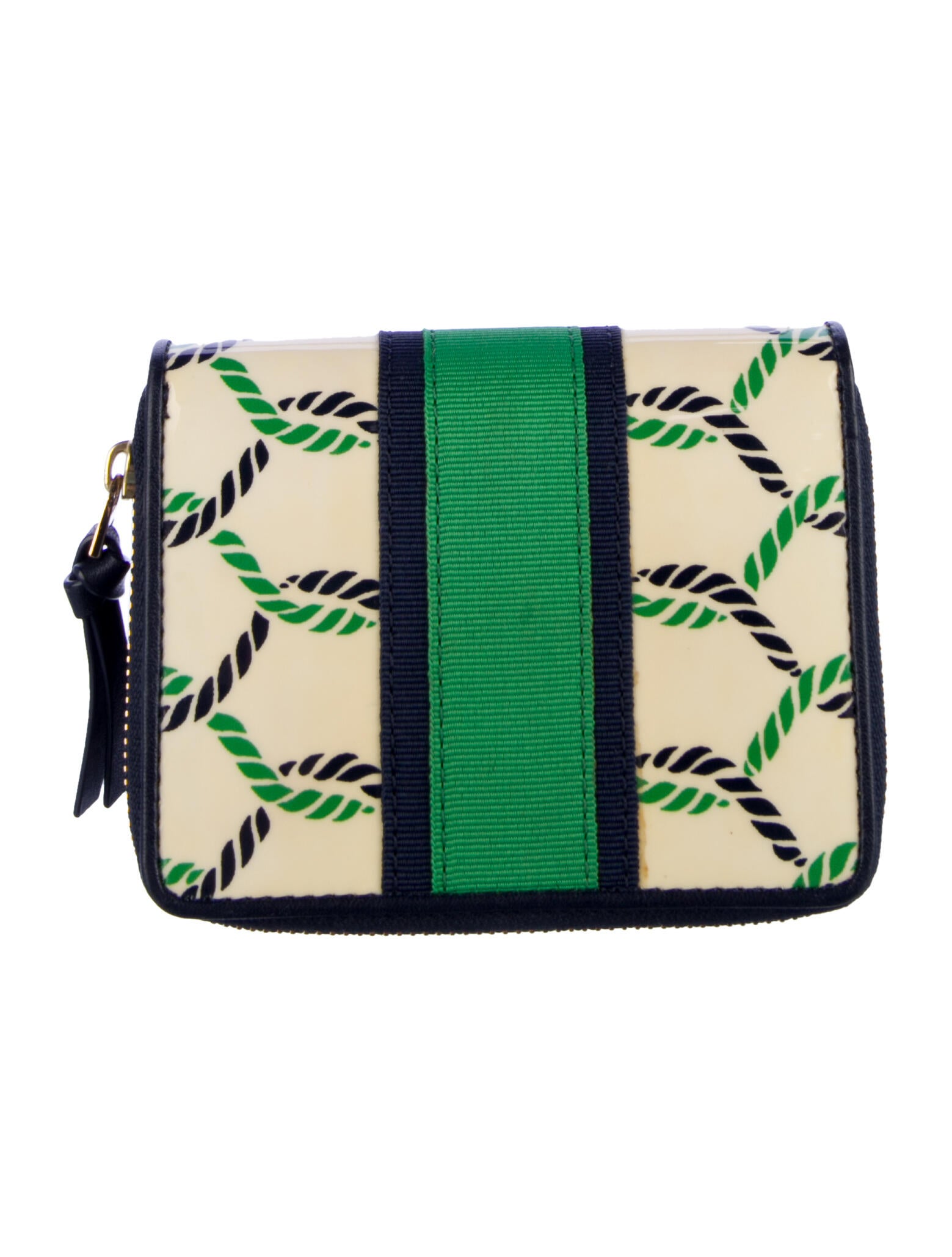 Tory Burch Patent Leather Printed Pouch