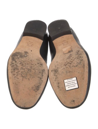 Tory Burch Leather Chain-Link Accents Loafers