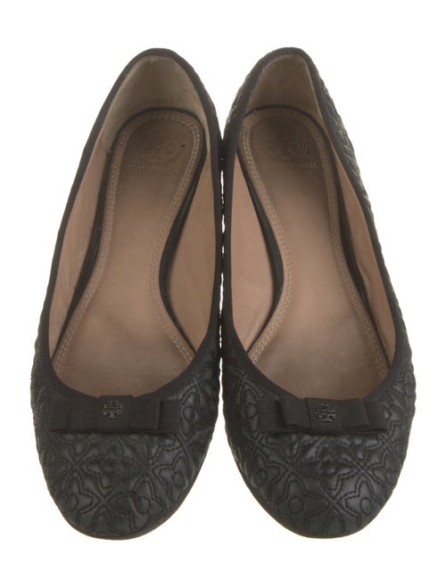 Tory Burch Leather Grosgrain Trim Ballet Flats