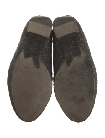 Tory Burch Leather Grosgrain Trim Ballet Flats