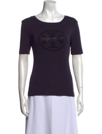 Tory Burch Graphic Print Scoop Neck T-Shirt