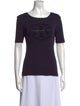 Tory Burch Graphic Print Scoop Neck T-Shirt