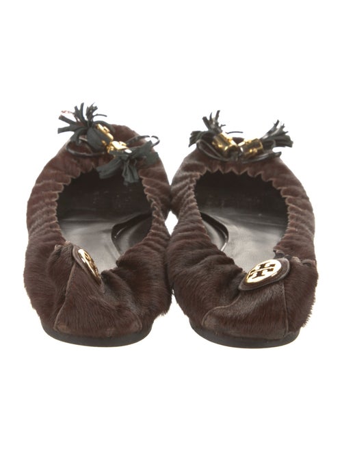 Tory Burch Ponyhair Tassel Accents Ballet Flats