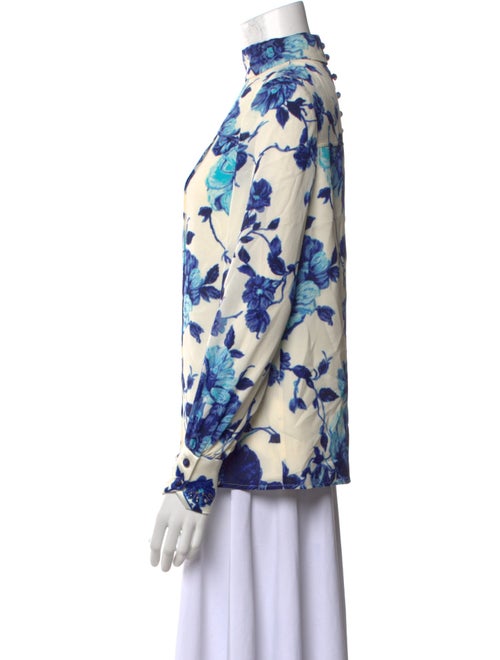 Tory Burch Silk Floral Print Blouse