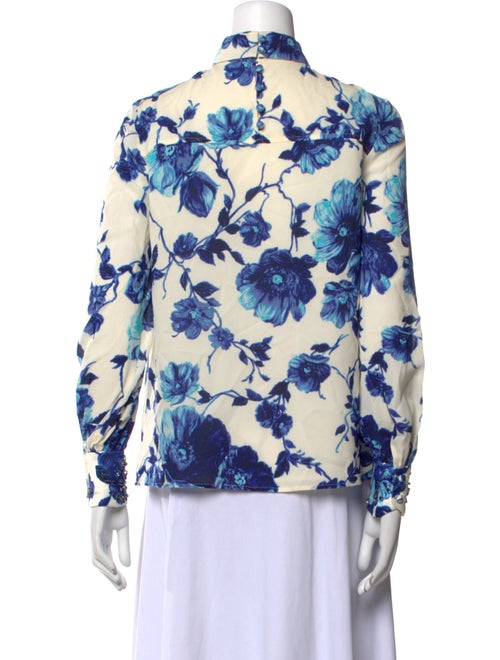 Tory Burch Silk Floral Print Blouse