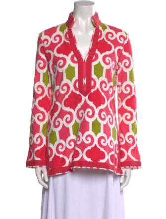 Tory Burch Printed V-Neck Tunic