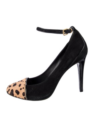 Tory Burch Suede Animal Print Pumps