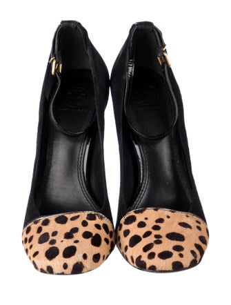 Tory Burch Suede Animal Print Pumps