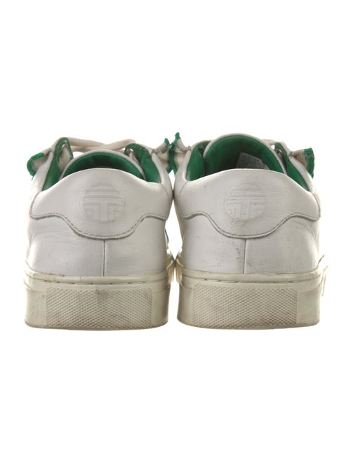 Tory Burch Leather Ruffle Embellishment Sneakers