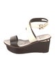 Tory Burch Leather Leather Trim Embellishment Sandals