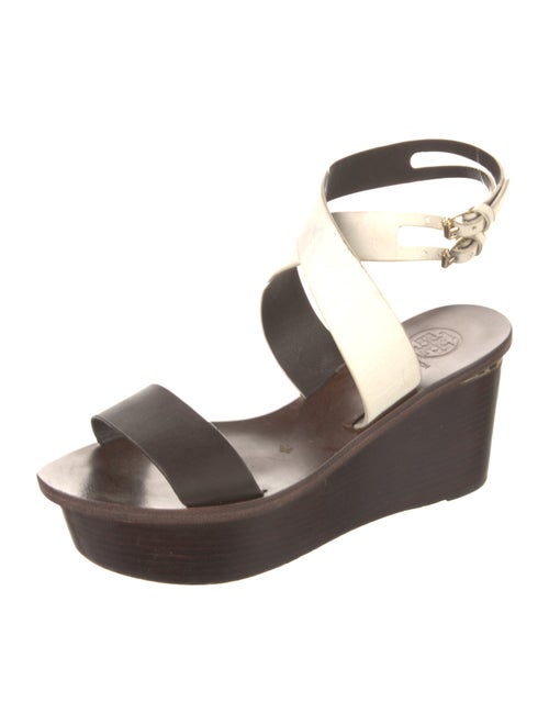 Tory Burch Leather Leather Trim Embellishment Sandals