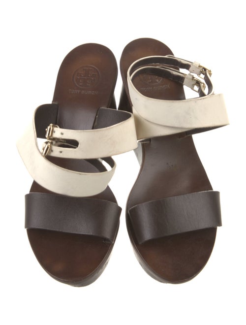 Tory Burch Leather Leather Trim Embellishment Sandals