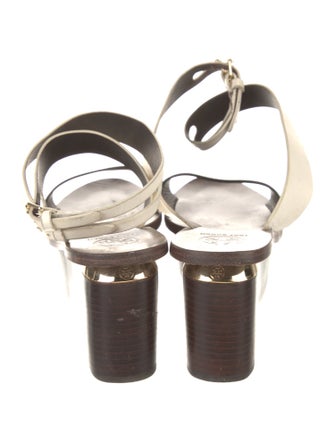 Tory Burch Leather Leather Trim Embellishment Sandals