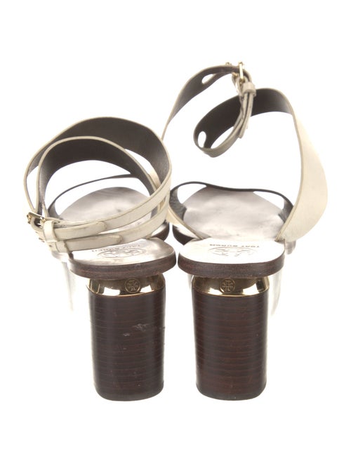 Tory Burch Leather Leather Trim Embellishment Sandals