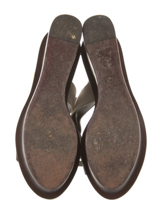 Tory Burch Leather Leather Trim Embellishment Sandals