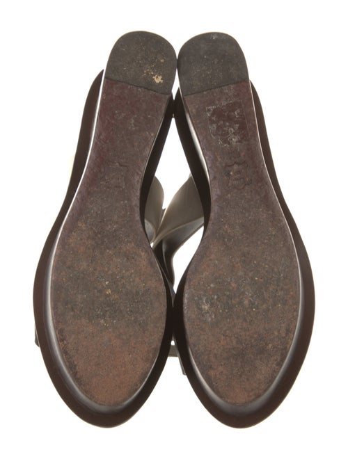 Tory Burch Leather Leather Trim Embellishment Sandals