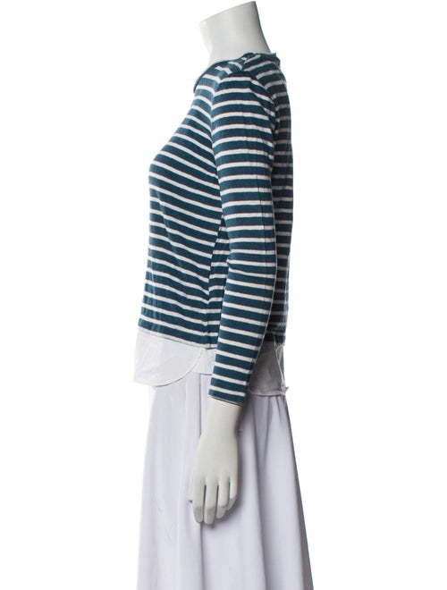 Tory Burch Linen Striped Crop Top