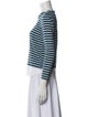 Tory Burch Linen Striped Crop Top