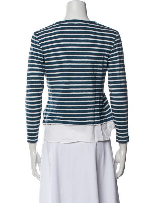 Tory Burch Linen Striped Crop Top