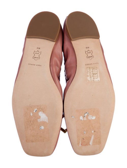 Tory Burch Leather Bow Accents Ballet Flats