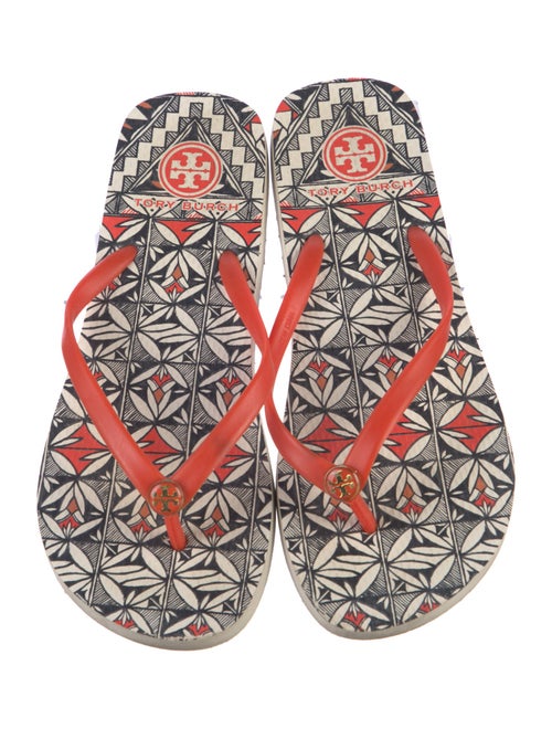 Tory Burch PVC Printed Flip Flops