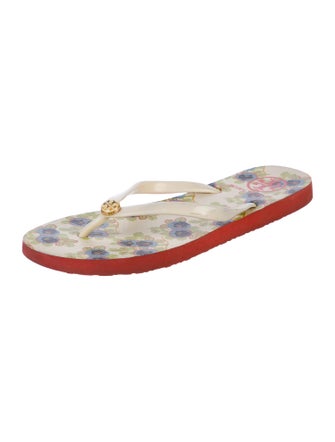 Tory Burch Rubber Printed Flip Flops