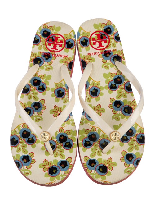 Tory Burch Rubber Printed Flip Flops
