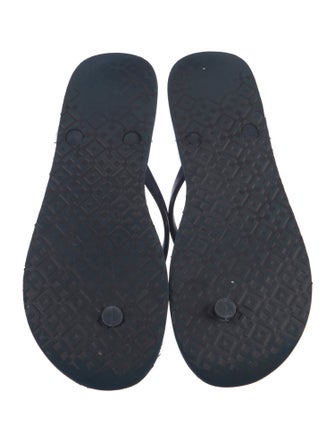 Tory Burch Rubber Floral Print Flip Flops