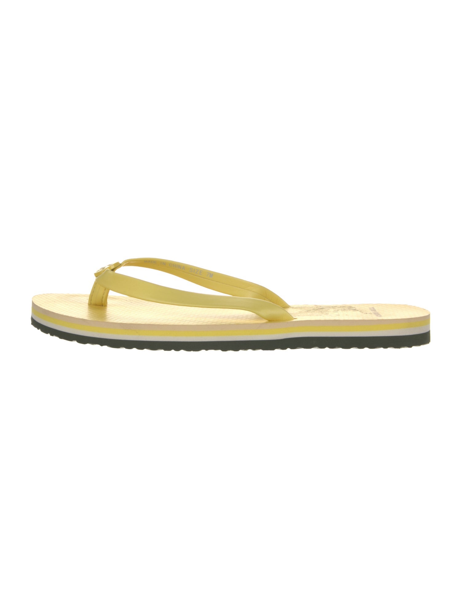Tory Burch Signature Logo Rubber Flip Flops