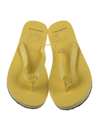 Tory Burch Signature Logo Rubber Flip Flops