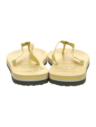 Tory Burch Signature Logo Rubber Flip Flops