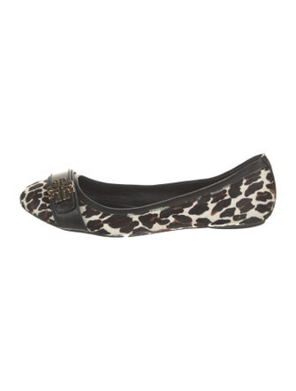 Tory Burch Ponyhair Animal Print Ballet Flats