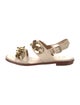 Tory Burch Leather Chain-Link Accents Slingback Sandals