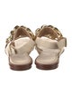 Tory Burch Leather Chain-Link Accents Slingback Sandals