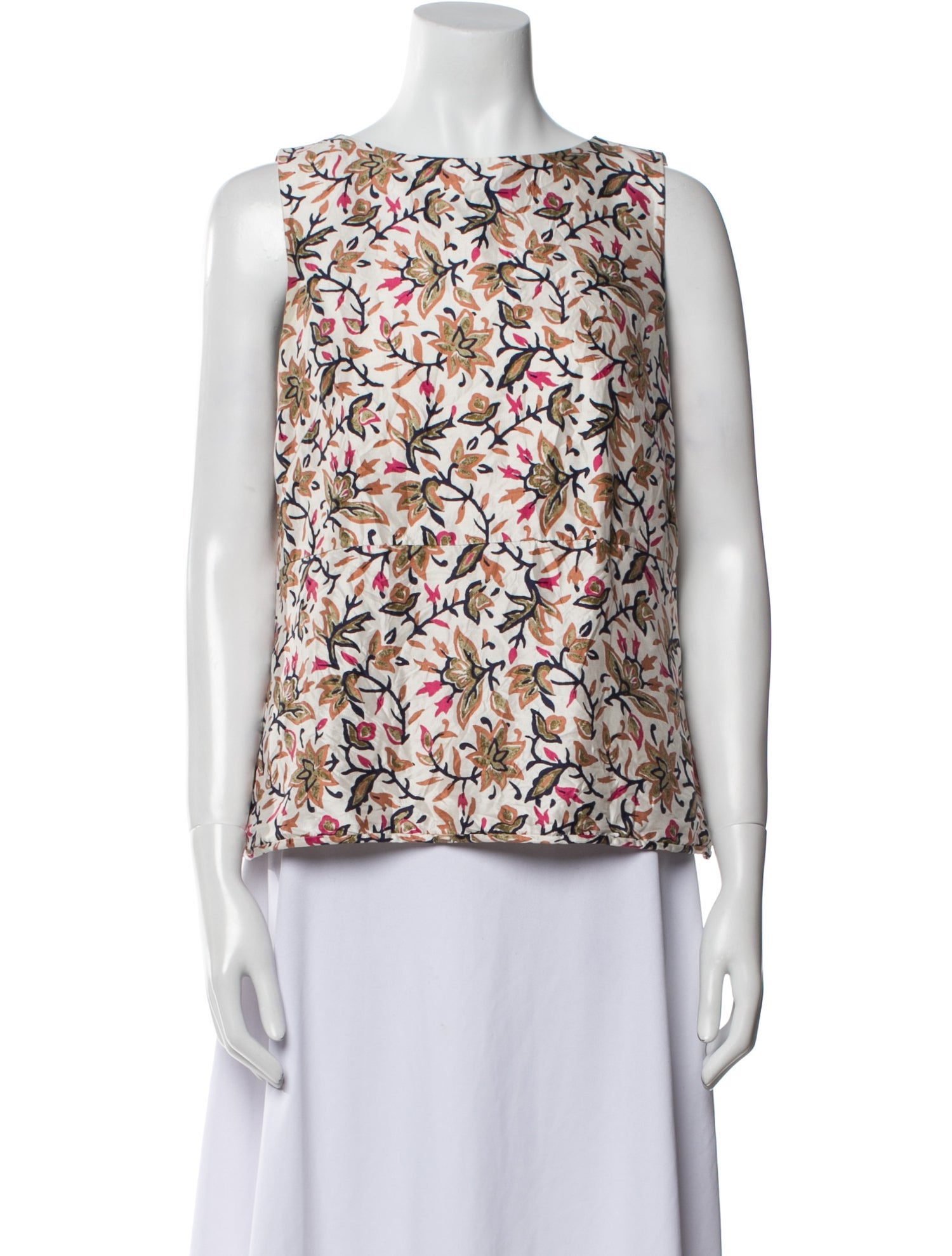 Tory Burch Silk Floral Print Top