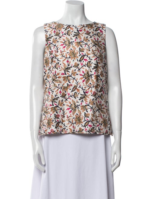 Tory Burch Silk Floral Print Top