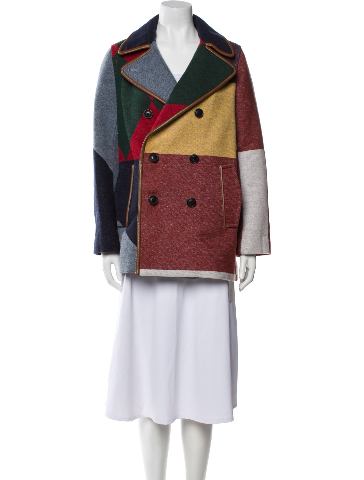 Tory Burch Colorblock Pattern Jacket
