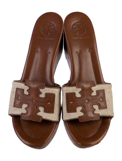 Tory Burch Leather Printed Slides
