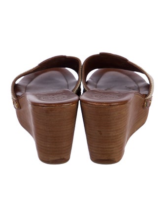 Tory Burch Leather Printed Slides