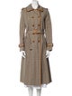 Tory Burch Plaid Print Trench Coat