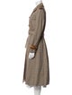 Tory Burch Plaid Print Trench Coat