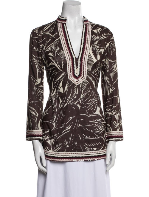 Tory Burch Printed V-Neck Tunic