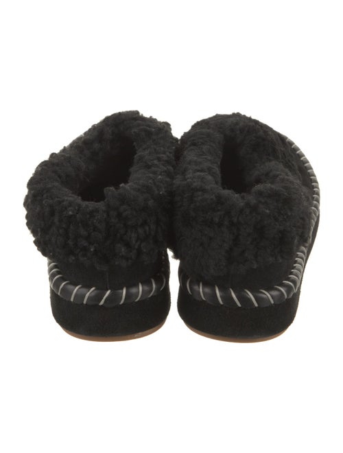 Tory Burch Suede Fur Trim Flats